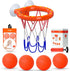 Bath Toys – Bathtub Basketball Hoop for Toddlers, 4 No-Hole Balls & Strong Suction Cups, Fun Bath Toy