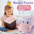 28 Inch 5.0 (28" 5.0 lbs) meowtastic Hippo Weighted Stuffed Animals - Pounds Weighted Plush Hippo Stuffed Animals