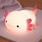 HAPPYBAG Axolotl Night Light,Cute Axolotl lamp Gifts for Kids,Dimmable Silicone Animal Nursery