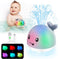 Baby Bath Toys Rechargeable Whale Sprinkler, Light Up Bath Fountain for Toddlers 1-3, 6-12 Months, Birthday Gifts