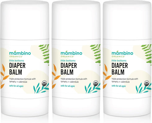 Mambino Organics Little Bottoms Diaper Balm, Baby Essentials Diaper Rash Cream, Newborn
