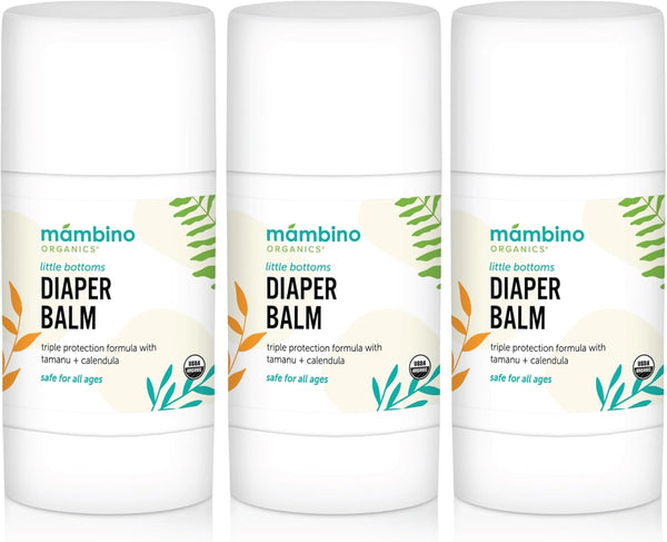 Mambino Organics Little Bottoms Diaper Balm, Baby Essentials Diaper Rash Cream, Newborn