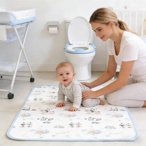 Generic 70x50cm Changing Mat - Waterproof Reusable Diaper, Pad Cover Soft Breathable Liner with Quick Absorb for Infant