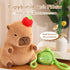 Aniamls Cute Capybara Plush Kawaii Soft Capybara Plush Doll Pillow with Bread Capybara Stuffed Toys for Girls Kids