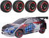 HobbyPark 12mm Hex PreGlued 1/10 RC Touring Car Wheels and Tires Set, 2.55" Tall, 1.02" 26mm Wide Soft Rubber for