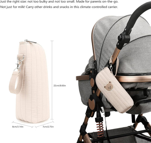 Generic Insulated Baby Bottle Bag - Baby Bottle Carrier, Babyy Bottlle Cooler Bag | Portable Tote For Breast Milk