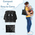 2-in-1 Shopping Cart Cover for Baby Girl Boy High Chair Water Resistant High Chair Cover Black Flower Gender Neutral