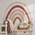 funlife Large Boho Rainbow Wall Decals Peel and Stick, Self Adhesive Boho Polka Dot Wall Decal Hearts Wall Sticker