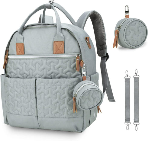 SONARIN Portable Large Capacity Diaper Bag Backpack,Travel Nappy Changing Bag Mommy Bag with