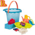 Set Playset Set 11 18 B. toys Shore Thing Large Bucket Water Play Beach Bucket (Navy) with Funky Sand Toys for Kids