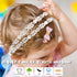 DANMY Baby Girl Super Elastic Headband, Cotton Lace Toddler Hair Band, Infant Soft Turban Set
