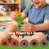 Set Montessori Flower Garden Building Toy for Toddlers, Gardening with Watering Can, Shovel, Rake, Shape & Color
