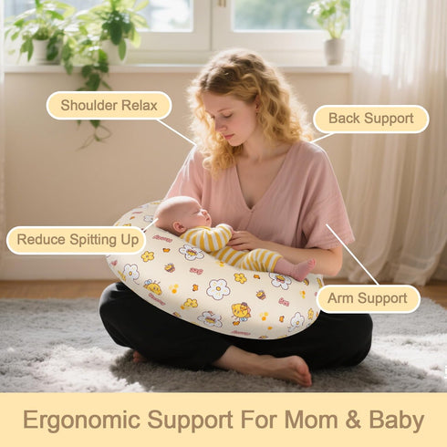 x-vesolje Baby Nursing Pillow for Breastfeeding, Adjustable Breastfeeding Pillow for Bottle Feeding, Nursing Support