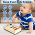 LED Light Switch Busy Board Montessori Toy - Kids Wooden Control Panel Activity Sensory Board for Toddlers 1 2 3 Year