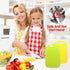 Kids Knife Set for Real Cooking - 4 Plastic Safe Knives, Crinkle Cutter, Y Peeler, Cutting Boards, Kitchen Gloves,