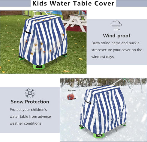 Kids Water Table Cover for Step2 Rain Showers Splash Pond, Waterproof Dust Proof Anti-UV Outdoor Cover