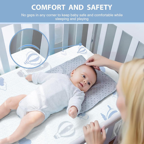 Pack 38"x26" Pack and Play Mattress - N Play Mattresses Pad with Breathable Removable Cover - Dual-Sided Memory Foam