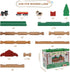 Wondertoys 208 Pcs Classic Wooden Log Set, Real Wood Building Logs for Ages 3+, Retro Gift Set for Boys
