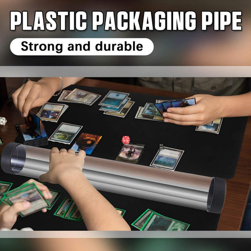 8 16.14 Inch Barydat Pcs Playmat Tube Round Compatible with MTG Play Mat Holders Playmat Case TCG Clear Artwork Tube