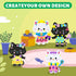 VKPI 4 Pieces Cats Foam Art Crafts Gift Kit - Creative Make Your Own Kittens, Cartoon Foam Projects for Kids Ages 4+