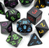5 Sets New Black Polyhedral Dice with Satin-Lined Velvet Bag for Dungeons and Dragons DND RPG MTG