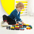 Set 16 Set Set Wondertoys Wooden Train PCS Train Toys Magnetic Includes Storage Bag - Wooden Track Accessories - Wooden
