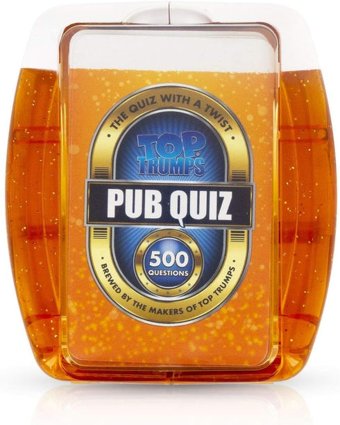 Top Trumps Pub Quiz Trivia Game, Sports, History, Music, Pop Culture Quiz for 2+ Players, Great Travel Games