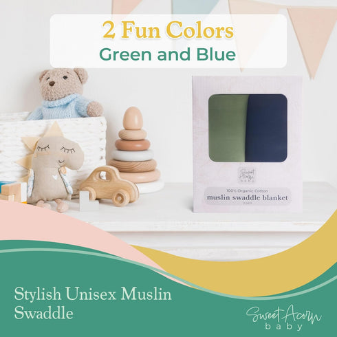 Muslin Swaddle Blanket Soft Cotton Muslin Baby Blanket for Newborns, Infants, and Toddlers, All-Season Comfort Baby