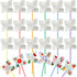 Poen 100 Pcs DIY Pinwheels Paper Craft Bulk Color Your Own White Pinwheels