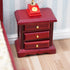 1:12 Miniature Bedside Furniture Dollhouse Nightstand Bedroom Drawer Cabinet Model Accessories Mini House Scene