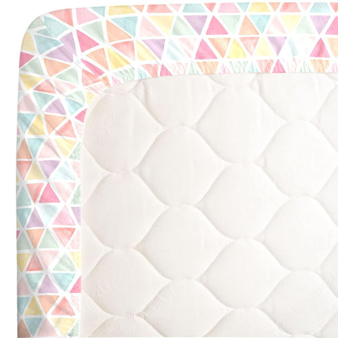 Super Soft Fitted Crib Sheet - Watercolor Rainbow Design