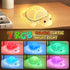Gusweet 7 Turtle Night Light for Kids, Color Changing & Touch Control, Rechargeable USB Silicone Squishy LED Lamp