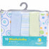 Spasilk Soft Terry Washcloth Wipes Set for Newborns, Pack of 10, Blue Circles
