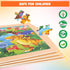 Nexority 4 Packs 24 3-5, 4-8, PCs Wooden Puzzles for Kids Ages Montessori Toddler Jigsaw Puzzles, Preschool Educational