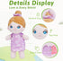OUOZZZ Set 5 8.8 Soft Baby Dolls of Multicultural Plush Dolls in Basket | Diversity Ethnic Snuggle Toys for Toddlers