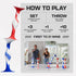 Popdarts USA Themed PRO Pack Game Set, Indoor Outdoor Suction Cup Throwing Game, Red White Blue Wigglenobber Target