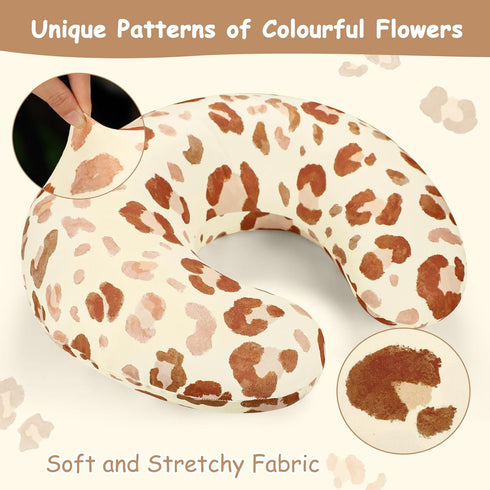 GFU Nursing Cover for Boys and Girls, Breastfeeding Case for Newborn, Soft Baby Breastfeeding Slipcover Colourful Brown