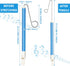Civaner 6 Pcs Slide Whistle for Kids & Adults, Musical Instrument Toy, Educational Games, Birthday Gifts, Blue Yellow