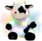 Hopearl LED Plush Cow Lighting Up Stuffed Animal Diary Cattle Floppy Night