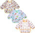 Accmor 3 Pack Long Sleeve Bibs, Baby Smock Waterproof Sleeved Bib Smock