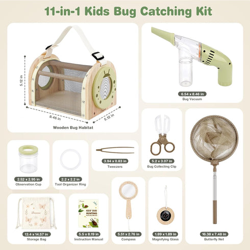 11PCS 4-8 Dreamon Kids Bug Catching Kit, Outdoor Toys for Kids Ages | STEM Educational Toys Kids Explorer Kit