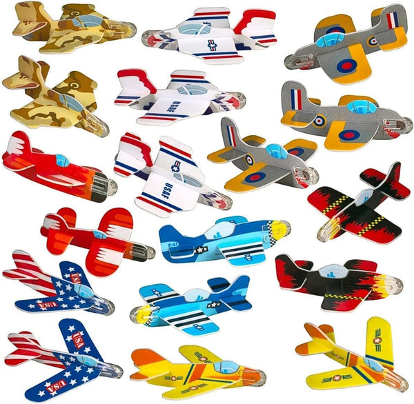 Neliblu Bulk Pack of 72 Carnival Prizes and Foam Airplanes for Kids