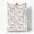 Summer 60x80 Colorful Beach Patchwork Baby Blankets for Girl Bright Seashells Girly Soft Flannel Nursery Bed Blanket