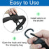 Seimneire 2 Mommy Pcs Black Stroller Hooks Clips, Baby Hook Straps for Diaper Shopping Bags Stroller Accessories