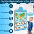 123 3-4 Electronic Interactive Double-Sided Alphabet Wall Chart, Talking ABC & & Music & Learning Poster, Educational
