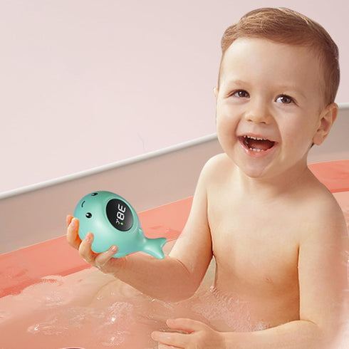 UWEOTYYY 0-90C 4.7x2 Inch Baby Bath Thermometer, Waterproof Digital Water Thermometer with LED Touch Screen, Temp Baby