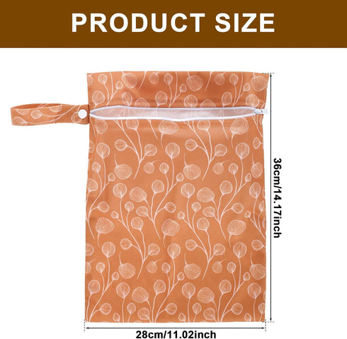 TMHCRDS 3Pcs Wet Dry Bags Storage Bag, Wet Dry Bag for Baby Cloth Diapers &Breast Pump Parts, Waterproof Reusable Wet