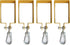 Heavy Duty Steel Swing Hangers for Wooden Sets, Includes Snap Hooks for 4"x6" Beam (Yellow, Set of 4)