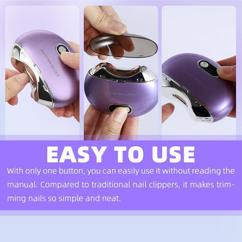 Generic Trimmer 3-Speed Trimmer, Trimmer Electric Nail Clipper - Rechargeable Automatic Fingernail and File, LCD