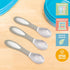 ECR4Kids My First Meal Pal Stainless Steel Spoons, Toddler Silverware, 3-Pack, White, Light Grey